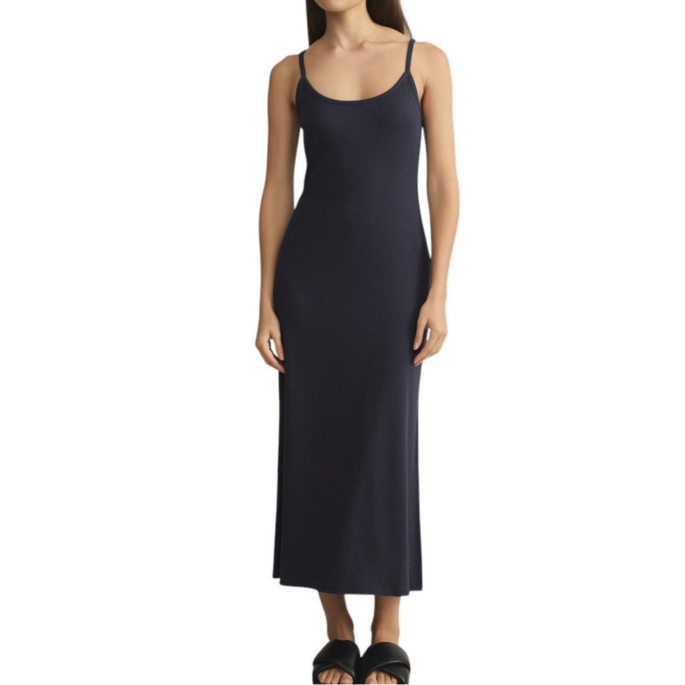 NWT- Z Supply Waterfront Midi Dress- Color Eclipse(Dark Blue) Size Large